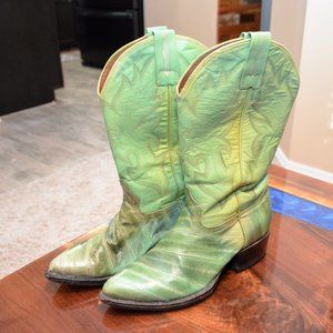 Pistachio Green El General Cowboy Boots 8.5 Womans